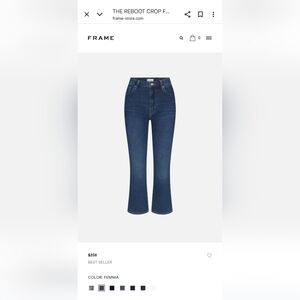 Frame Denim Women's Blue Jeans The Reboot Crop Femma Size 28 Like New